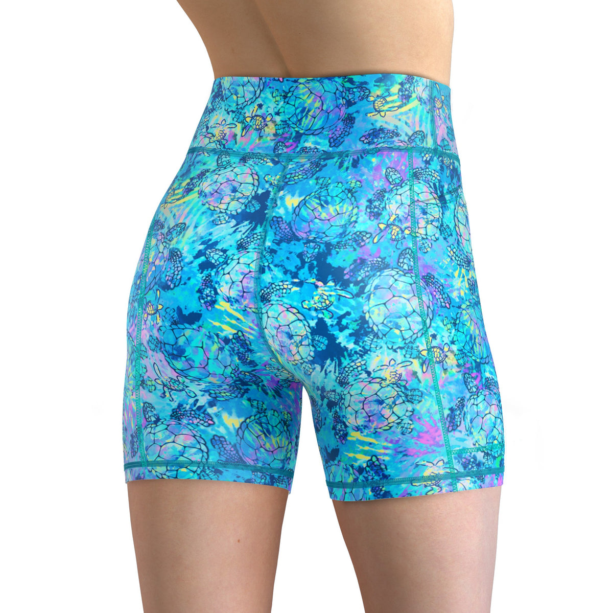 Spacefish Army Turtle Tie Dye Shorts