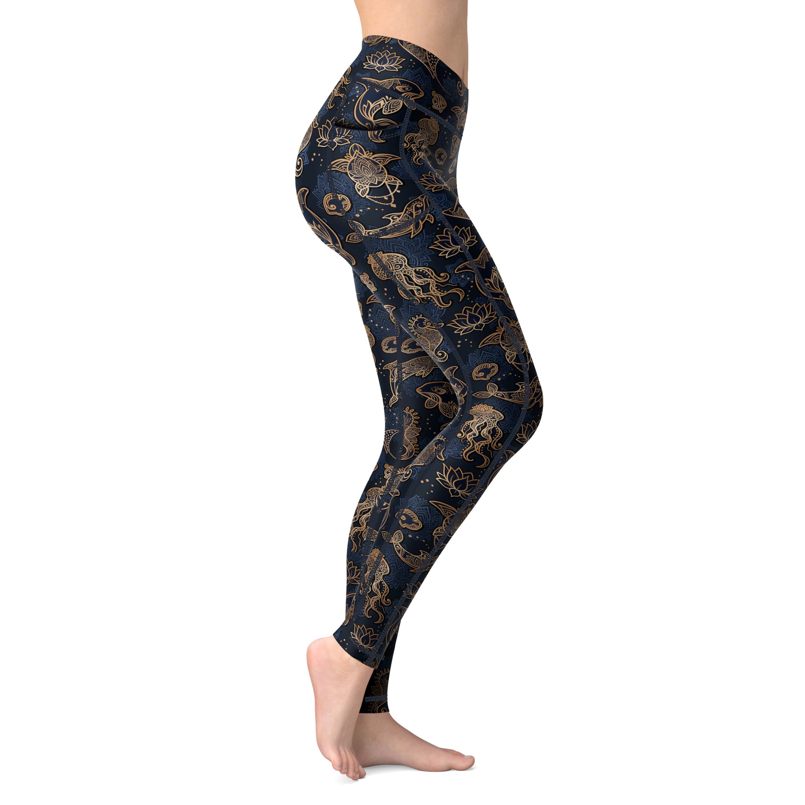 Spacefish Army  Ocnmandala Leggins