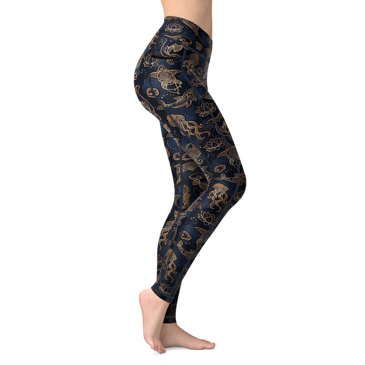 Spacefish Army  Ocnmandala Leggins