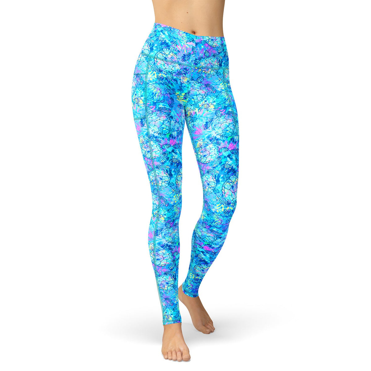 Spacefish Army Turtle Tie Dye Leggings