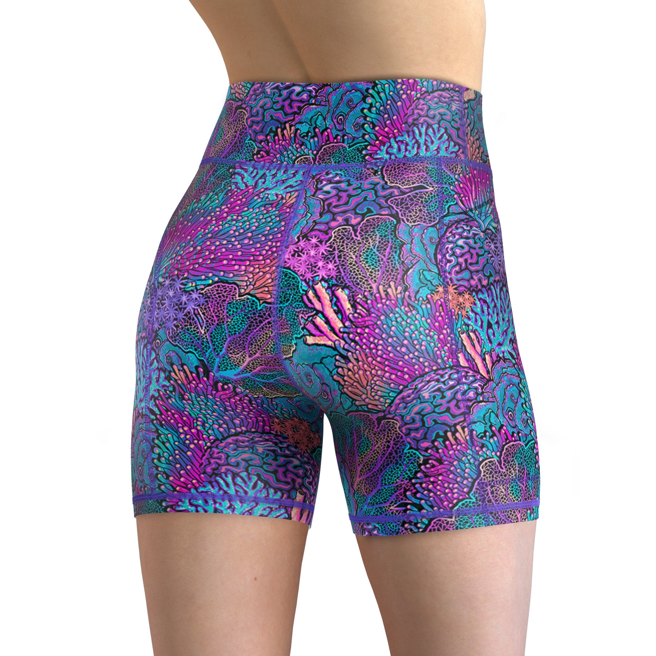Spacefish Army Coral Kaleidoscope Shorts