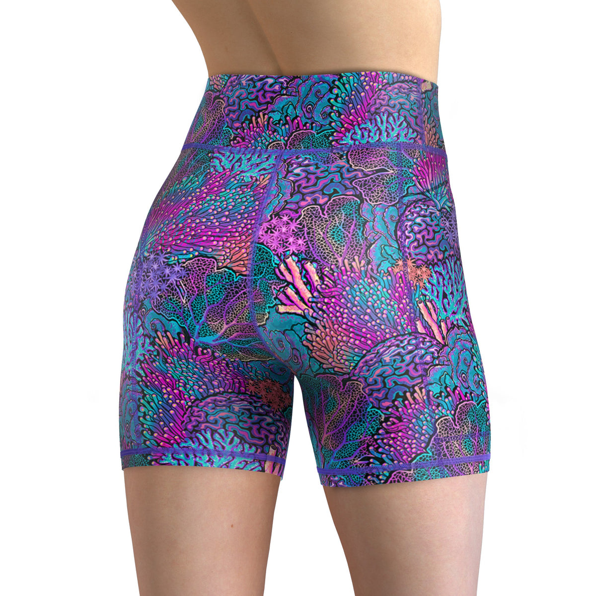 Spacefish Army Coral Kaleidoscope Shorts