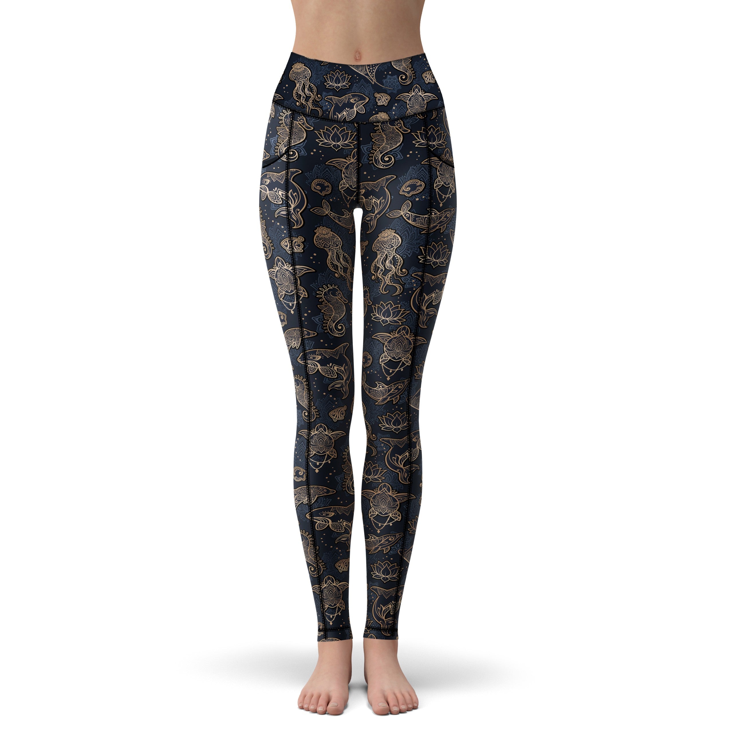 Spacefish Army  Ocnmandala Leggins