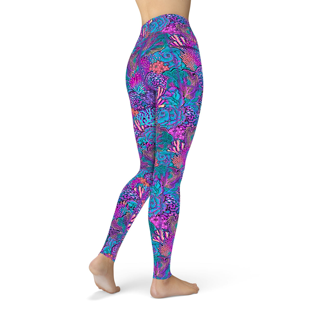 Spacefish Army Coral Kaleidoscope Leggings