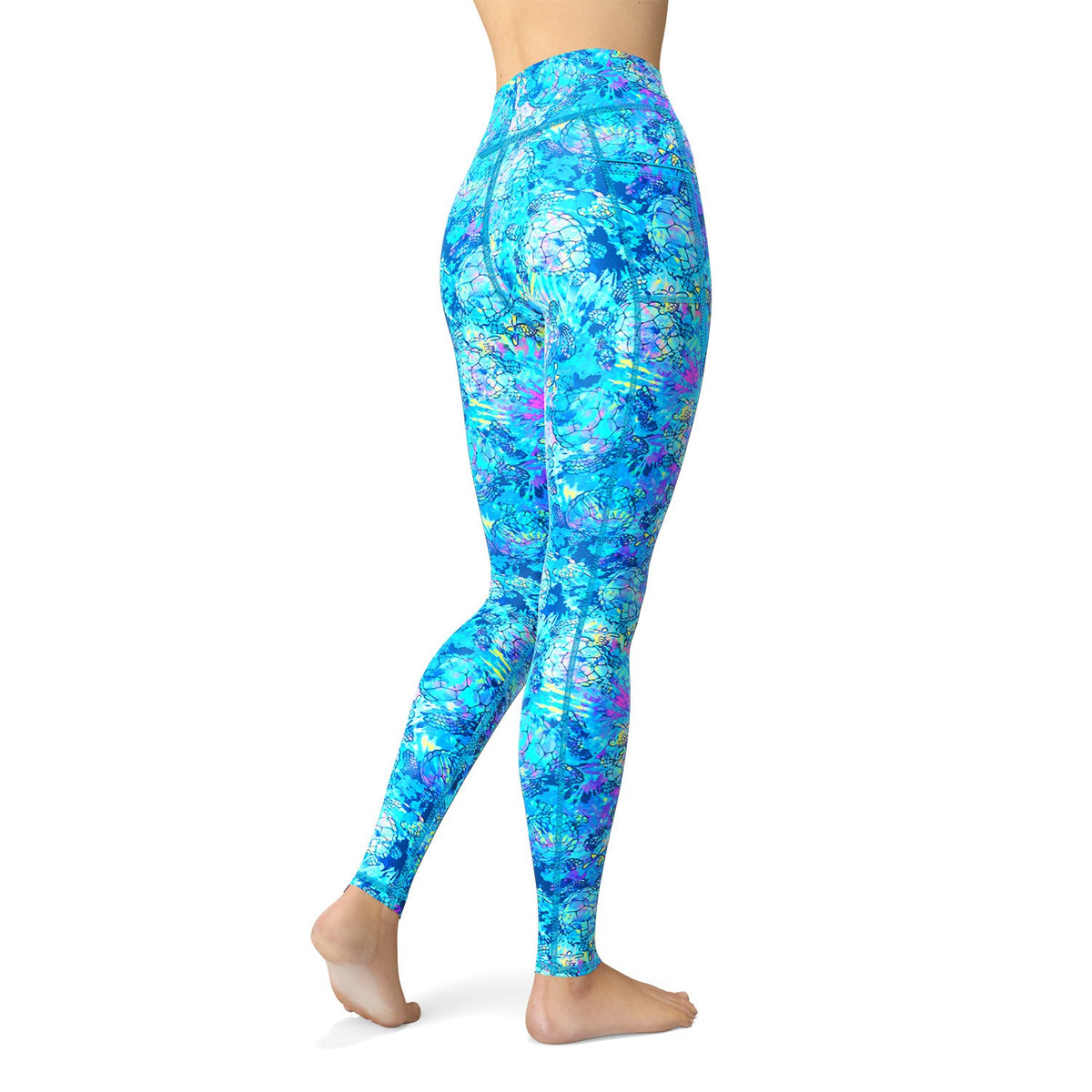 Spacefish Army Turtle Tie Dye Leggings
