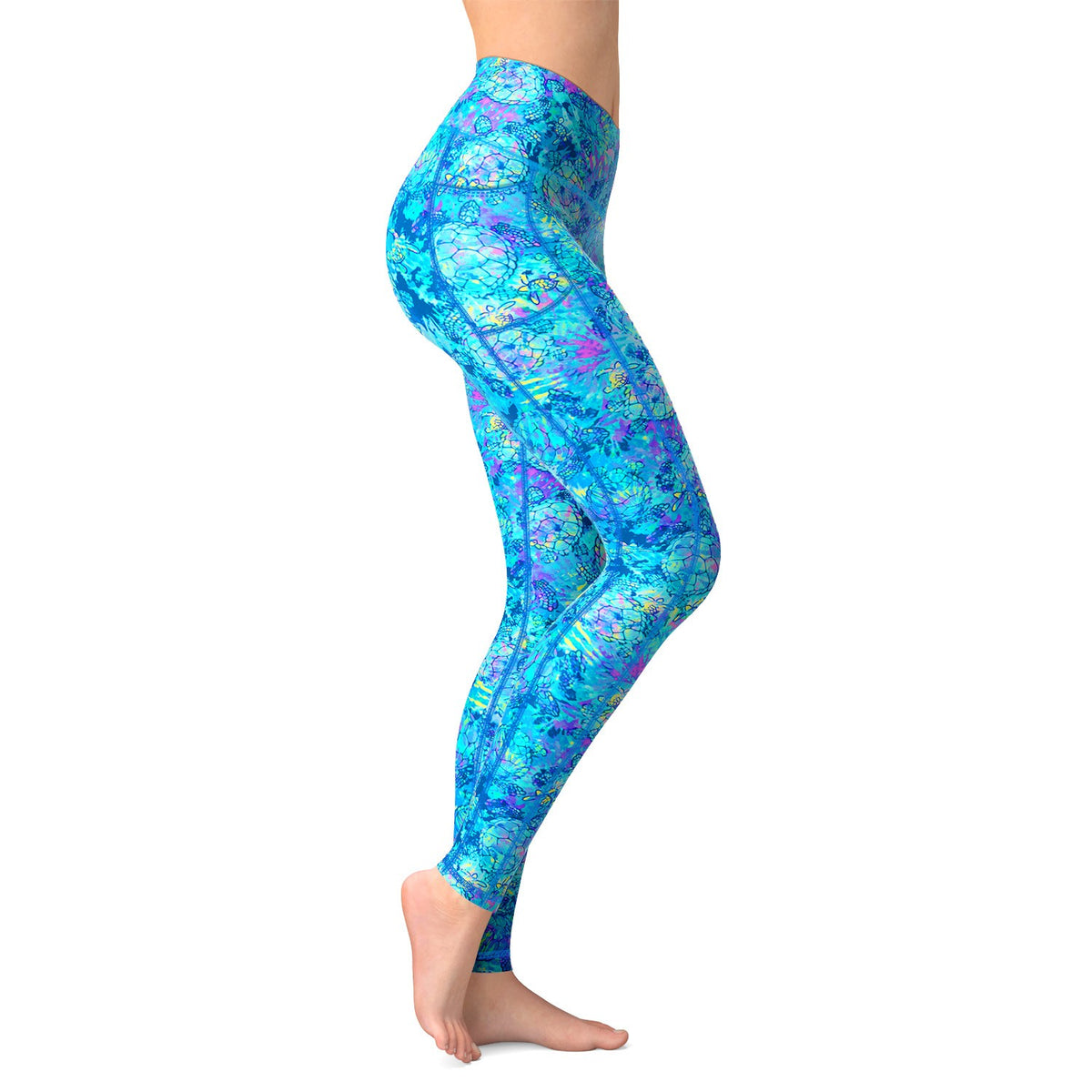 Spacefish Army Turtle Tie Dye Leggings