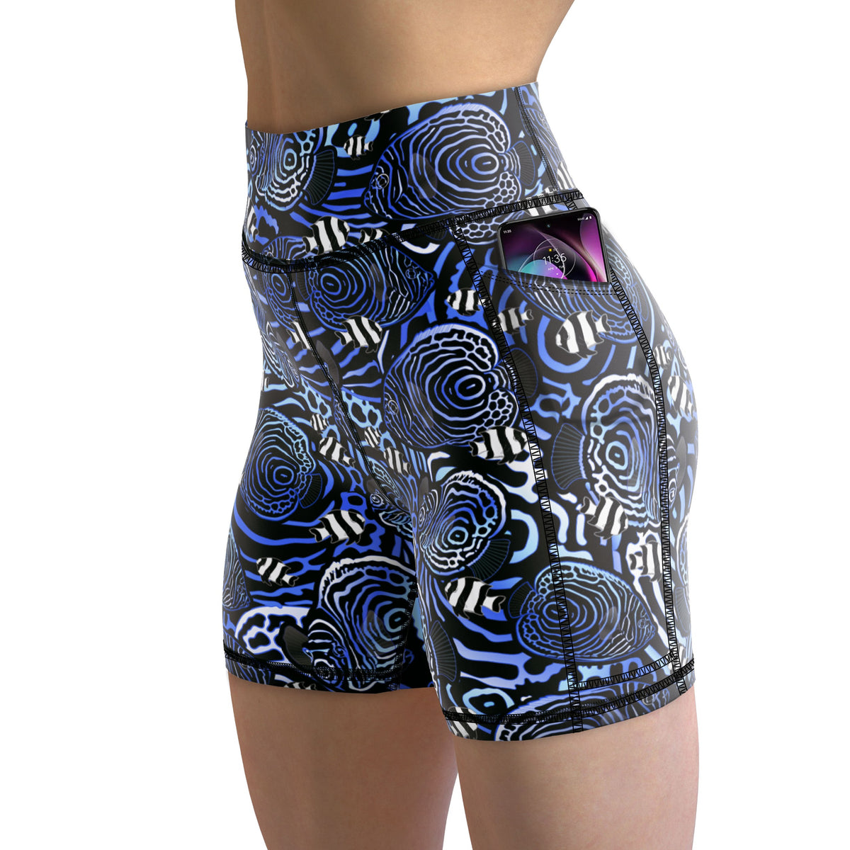Spacefish Army Angelfish Hypnosis Shorts