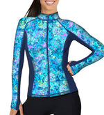 Spacefish Army Turtle Tie Dye Zip Up Rashguard