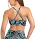 Spacefish Army Electric Blue Octofloral Bikini Sports Bra Hybrid